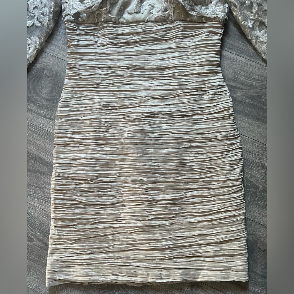 CACHET short taffeta dress with 3/4 sleeve sequin bolero size 14 NWT! - Picture 11 of 17